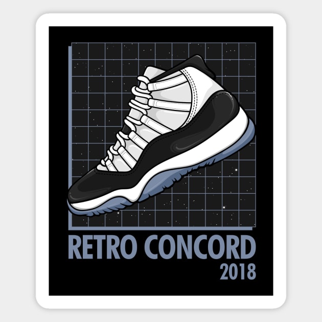 AJ 11 Retro Concord Sneaker Magnet by milatees